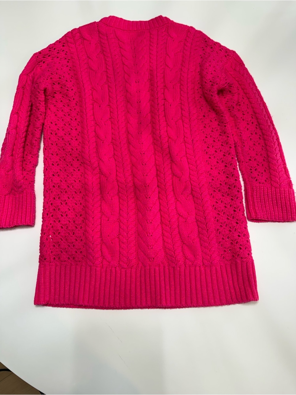 Alice + Olivia Pink Cable Knit Scoop Sweater - Picture 7 of 7